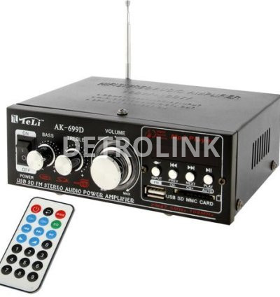 D Marc HiFi Stereo Audio MP3 Power Amplifier With Remote Control, Support FM USB SD MMC Card, Digital Player 180W + 180W (AK-699D)(Black)