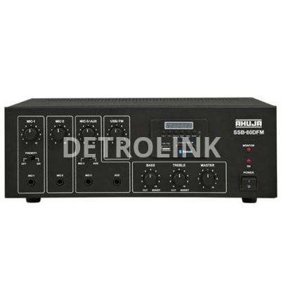 Ahuja SSB-80DFM -80Watts PA Amplifiers WITH USB,SDCARD,BT,FM