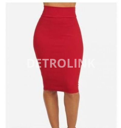 Bodycon Fashion Pencil Skirt For Ladies - Red